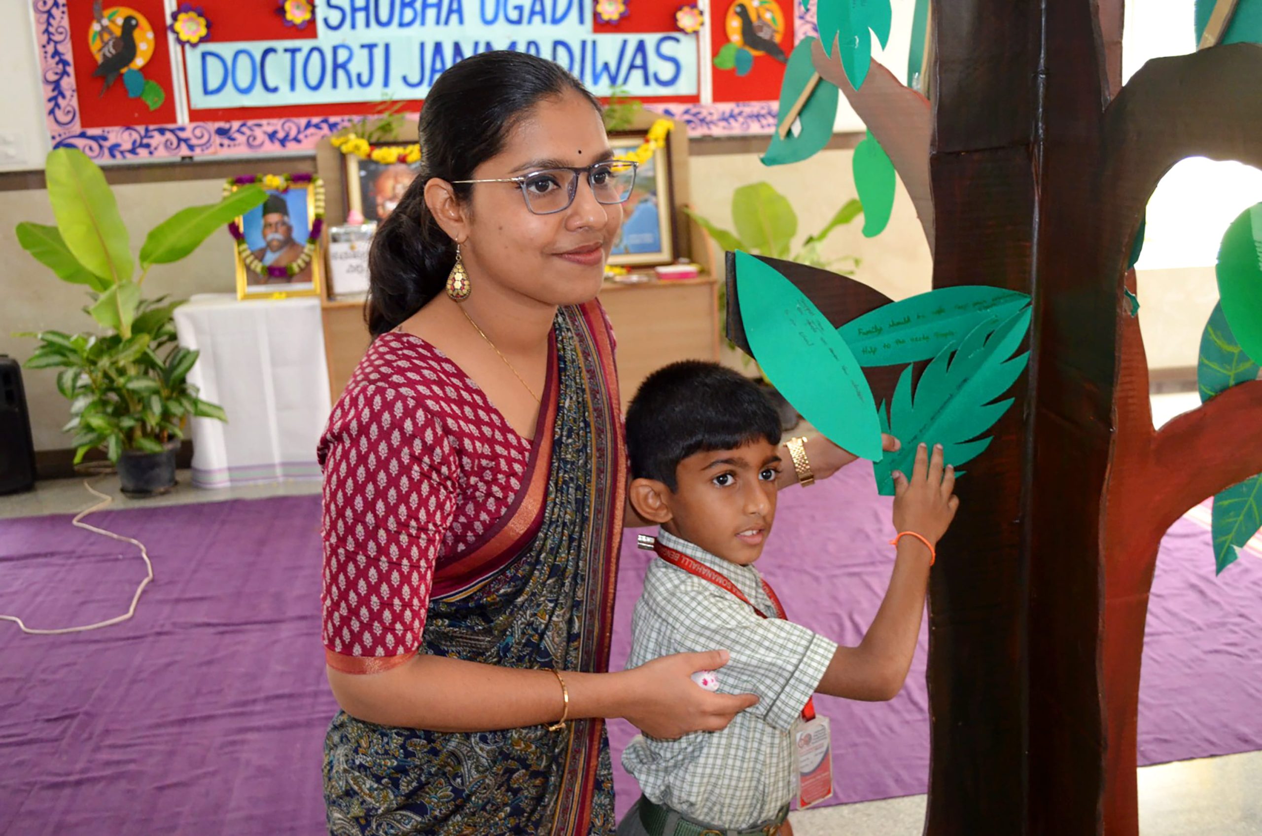 Yugadi and Dr Keshav Baliram Hedgewar's Jayanti Celebration in RVK - Somanahalli at 7.00.50 AM