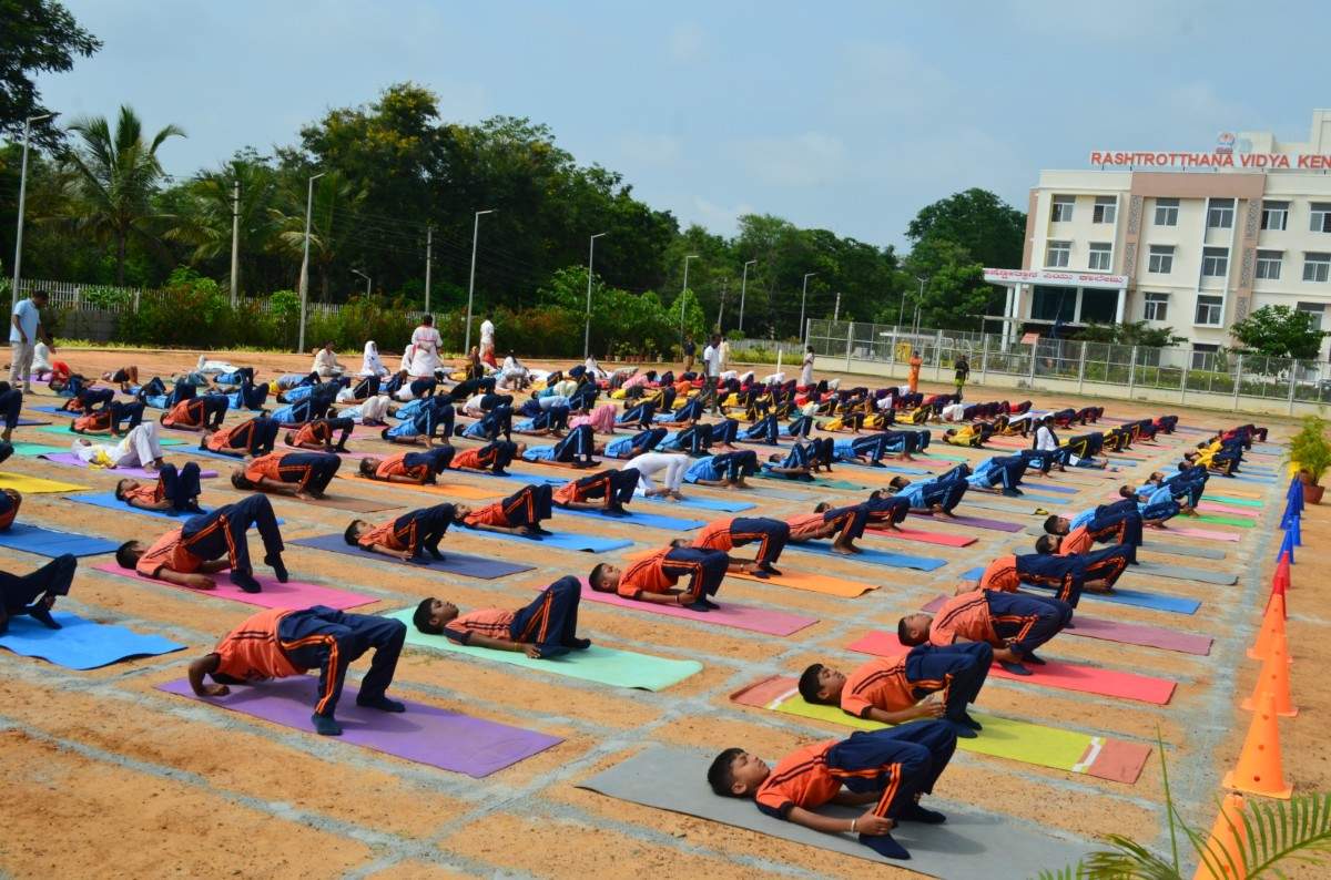 12th International Yoga Day Celebration in RVK - Somanahalli (15)