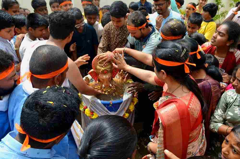 Three-Day Ganeshotsava Celebrated with Grandeur at RVK - Somanahalli 10-50kb
